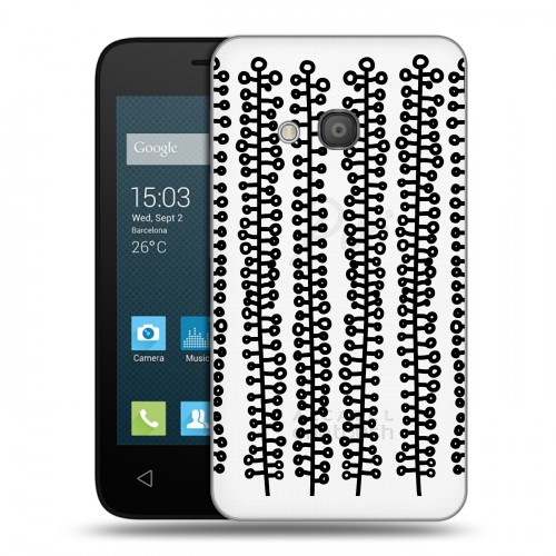 Полупрозрачный дизайнерский пластиковый чехол для Alcatel One Touch Pixi 4 (4) Абстракции