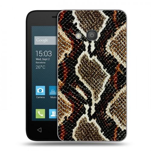 Дизайнерский пластиковый чехол для Alcatel One Touch Pixi 4 (4) Кожа змей