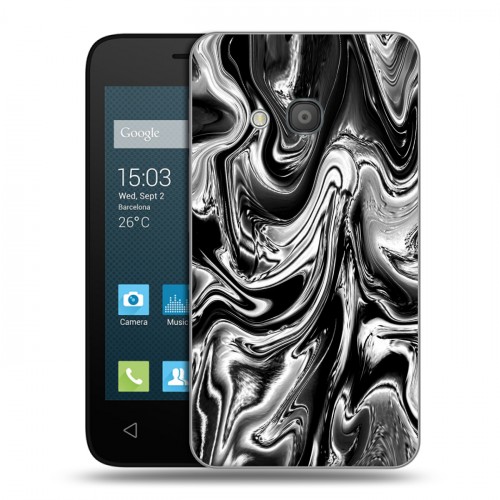 Дизайнерский силиконовый чехол для Alcatel One Touch Pixi 4 (4) Черно-белые тенденции