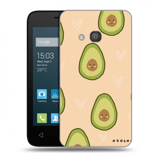 Дизайнерский силиконовый чехол для Alcatel One Touch Pixi 4 (4) Веселое авокадо
