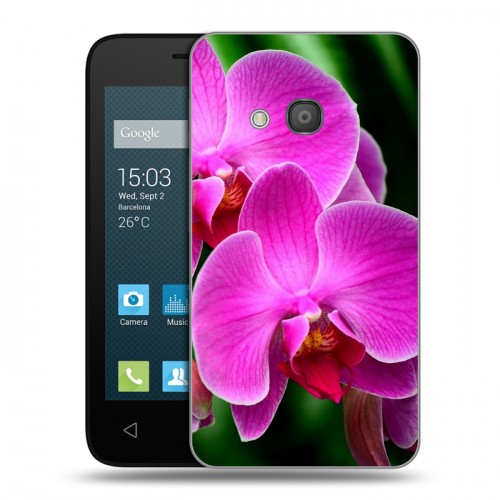 Дизайнерский силиконовый чехол для Alcatel One Touch Pixi 4 (4) Орхидеи