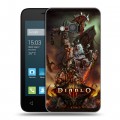 Дизайнерский пластиковый чехол для Alcatel One Touch Pixi 4 (4) Diablo