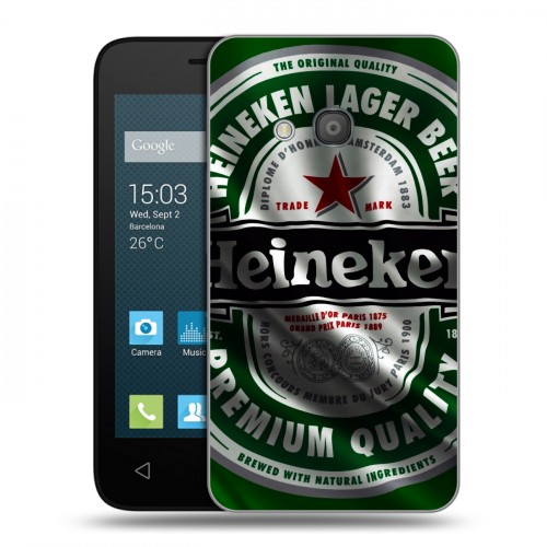 Дизайнерский силиконовый чехол для Alcatel One Touch Pixi 4 (4) Heineken