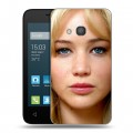 Дизайнерский силиконовый чехол для Alcatel One Touch Pixi 4 (4) Дженнифер Лоуренс