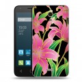 Дизайнерский силиконовый чехол для Alcatel One Touch Pixi 4 (6) Люксовые цветы
