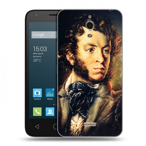 Дизайнерский силиконовый чехол для Alcatel One Touch Pixi 4 (6) Пушкин