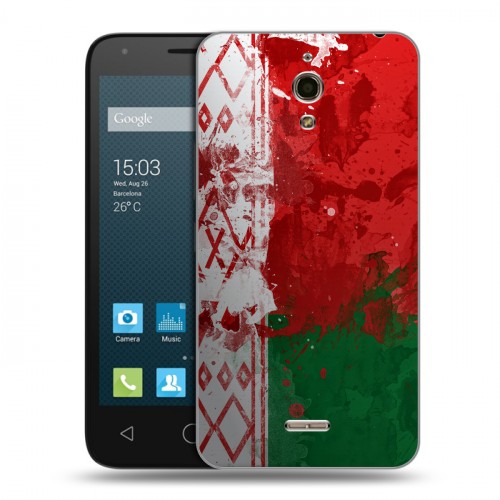 Дизайнерский силиконовый чехол для Alcatel One Touch Pixi 4 (6) Флаг Белоруссии