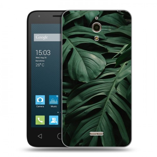 Дизайнерский силиконовый чехол для Alcatel One Touch Pixi 4 (6) Нуарные листья
