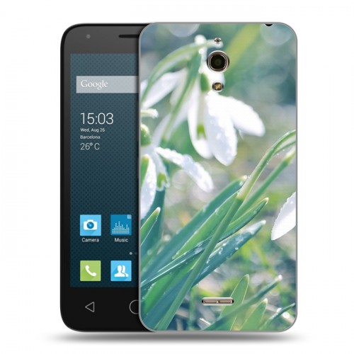 Дизайнерский силиконовый чехол для Alcatel One Touch Pixi 4 (6) Подснежники