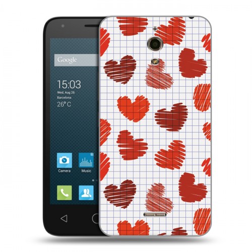 Дизайнерский силиконовый чехол для Alcatel One Touch Pixi 4 (6) День Святого Валентина