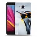 Дизайнерский силиконовый чехол для Huawei Honor 5X Пингвины