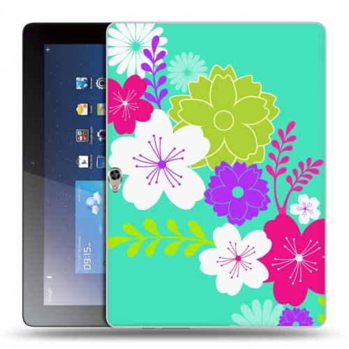 Дизайнерский пластиковый чехол для Huawei MediaPad M2 10 Цветы кимоно