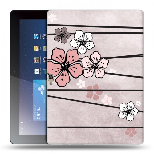 Дизайнерский силиконовый чехол для Huawei MediaPad M2 10 Японские розовые мотивы