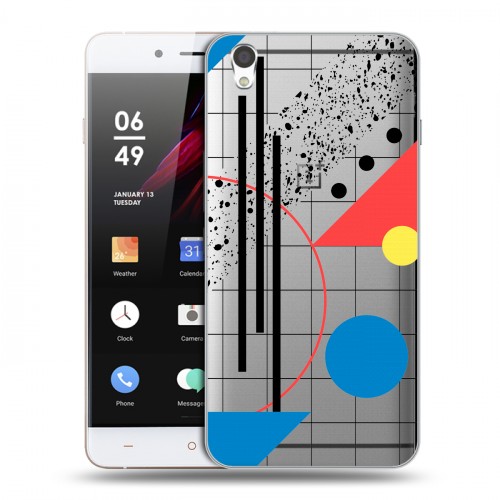 Полупрозрачный дизайнерский пластиковый чехол для OnePlus X Абстракции 3