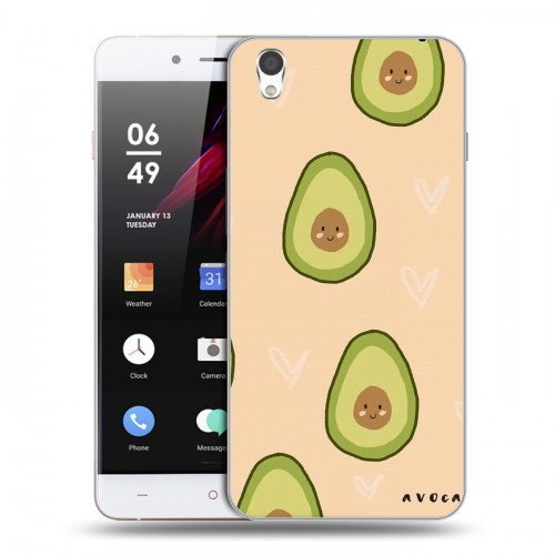 Дизайнерский пластиковый чехол для OnePlus X Веселое авокадо
