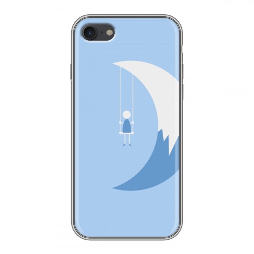 Дизайнерский силиконовый чехол для Iphone 7 Луна