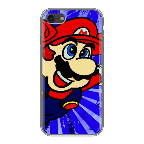Дизайнерский силиконовый чехол для Iphone 7 Mario