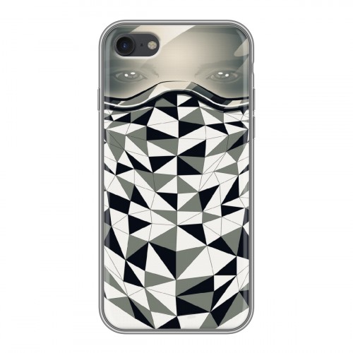 Дизайнерский силиконовый чехол для Iphone 7 Маски Black White