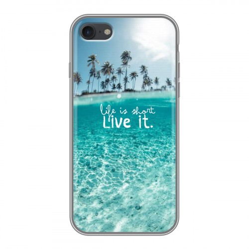 Дизайнерский силиконовый чехол для Iphone 7 Пляж
