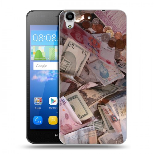 Дизайнерский пластиковый чехол для Huawei Y6 Текстуры денег