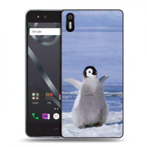 Дизайнерский пластиковый чехол для BQ Aquaris X5 Пингвины