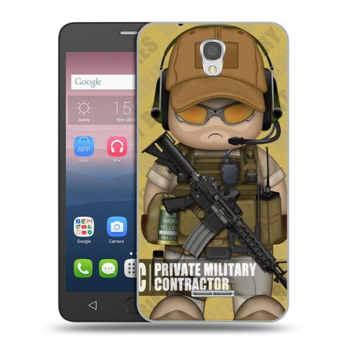 Дизайнерский силиконовый чехол для Alcatel Pop 4 Армейцы мультяшки