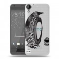Полупрозрачный дизайнерский пластиковый чехол для HTC Desire 530 Каллиграфия животных