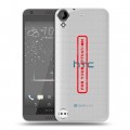Полупрозрачный дизайнерский пластиковый чехол для HTC Desire 530 Прозрачные надписи 1