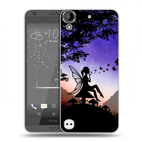 Дизайнерский пластиковый чехол для HTC Desire 530 Фантастические силуэты