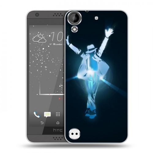 Дизайнерский пластиковый чехол для HTC Desire 530 Майкл Джексон