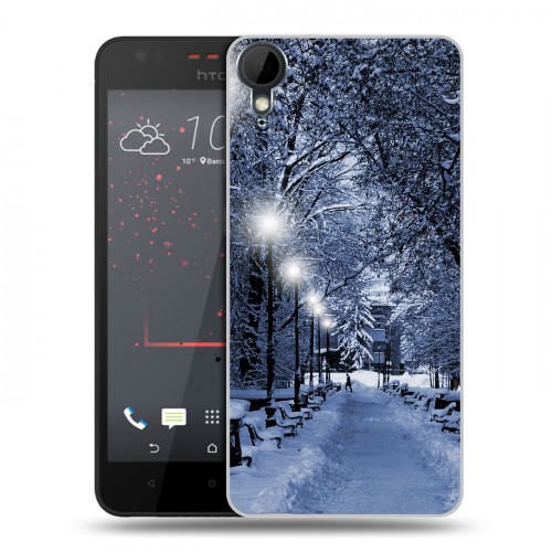 Дизайнерский пластиковый чехол для HTC Desire 825 зима