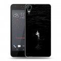 Дизайнерский пластиковый чехол для HTC Desire 825 Черно и кратко