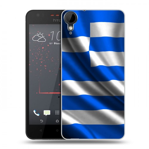 Дизайнерский пластиковый чехол для HTC Desire 825 Флаг Греции