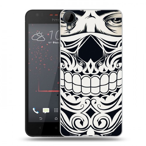 Дизайнерский пластиковый чехол для HTC Desire 825 Маски Black White
