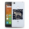Полупрозрачный дизайнерский пластиковый чехол для Xiaomi Mi4S Волки