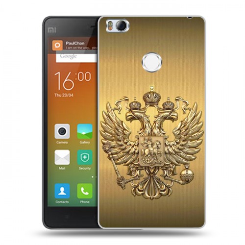 Дизайнерский силиконовый чехол для Xiaomi Mi4S Флаг и герб России