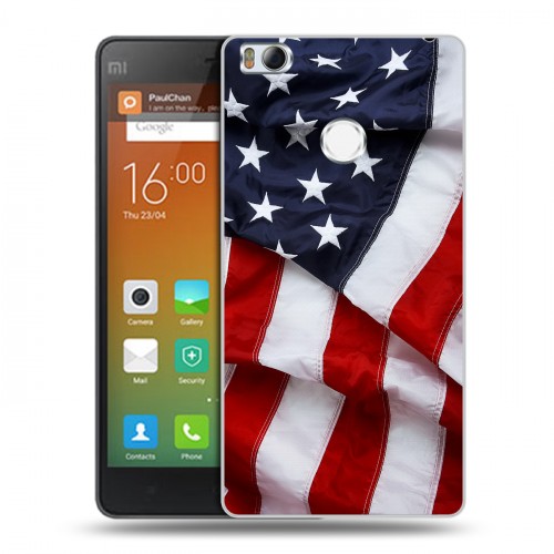 Дизайнерский силиконовый чехол для Xiaomi Mi4S Флаг США