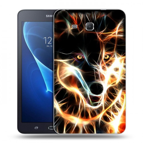 Дизайнерский силиконовый чехол для Samsung Galaxy Tab A 7 (2016) Пламенные животные