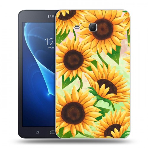 Дизайнерский силиконовый чехол для Samsung Galaxy Tab A 7 (2016) Романтик цветы