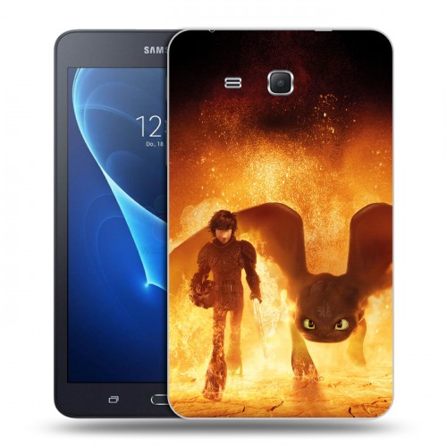 Дизайнерский силиконовый чехол для Samsung Galaxy Tab A 7 (2016) Как приручить дракона 3