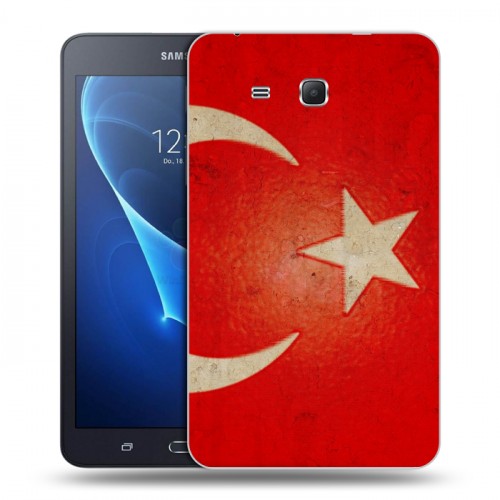 Дизайнерский силиконовый чехол для Samsung Galaxy Tab A 7 (2016) Флаг Турции
