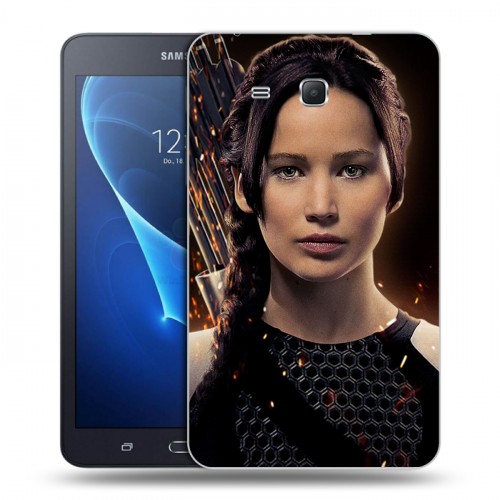Дизайнерский силиконовый чехол для Samsung Galaxy Tab A 7 (2016) Дженнифер Лоуренс