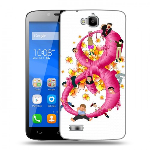 Дизайнерский пластиковый чехол для Huawei Honor 3C Lite 8 марта