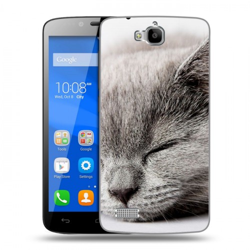 Дизайнерский пластиковый чехол для Huawei Honor 3C Lite Коты