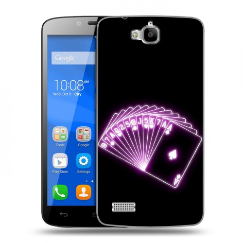 Дизайнерский пластиковый чехол для Huawei Honor 3C Lite Неоновые образы
