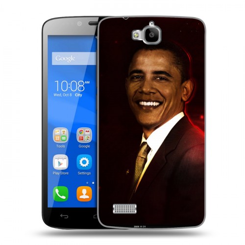 Дизайнерский пластиковый чехол для Huawei Honor 3C Lite Барак Обама