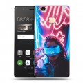 Дизайнерский пластиковый чехол для Huawei P9 Lite Cyberpunk 2077