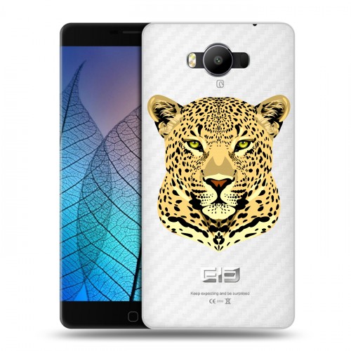 Дизайнерский силиконовый чехол для Elephone P9000 Прозрачные леопарды