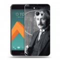 Дизайнерский пластиковый чехол для HTC 10 Альберт Эйнштейн
