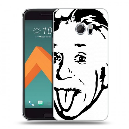 Дизайнерский пластиковый чехол для HTC 10 Альберт Эйнштейн